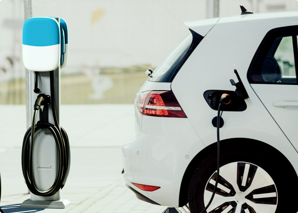 EV is charging