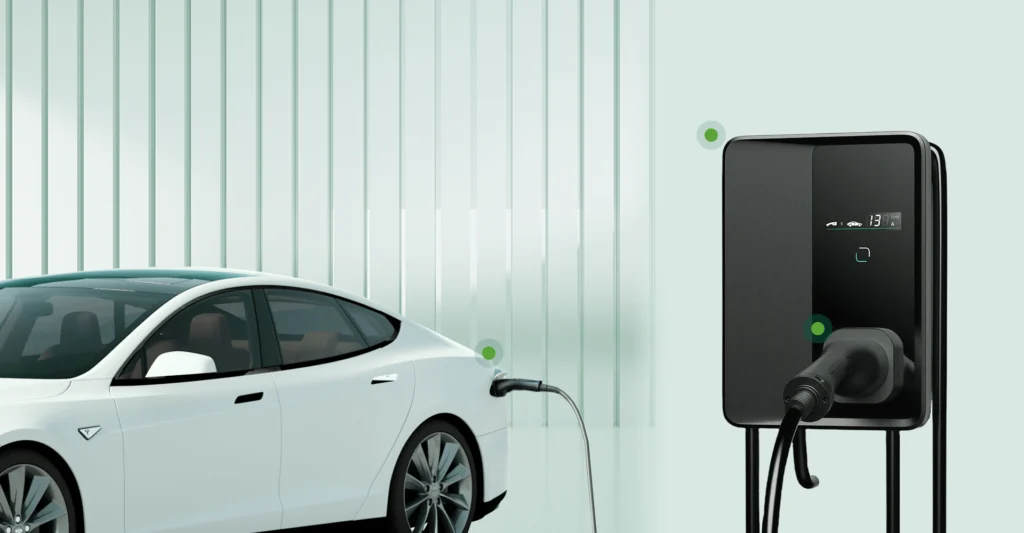 EV is charging