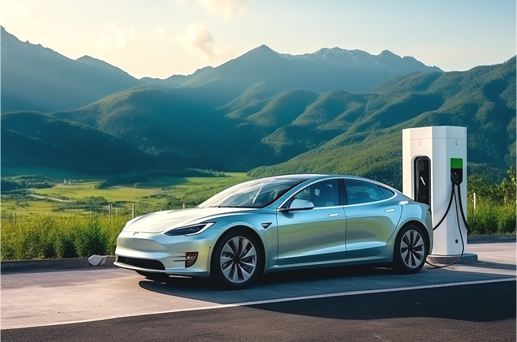 EV is charging