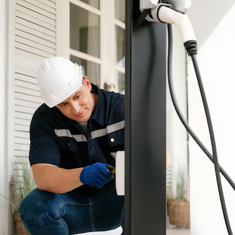 install EV charging station
