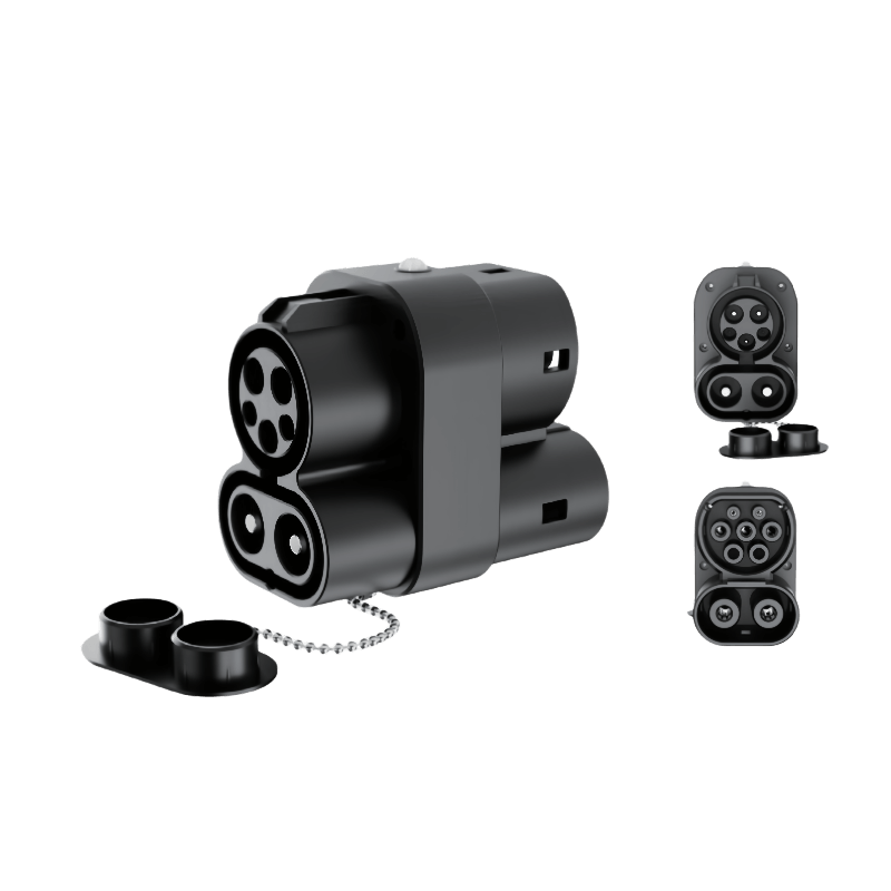 Adaptador de carga CCS1 a CCS2 DC+AC para vehículos eléctricos